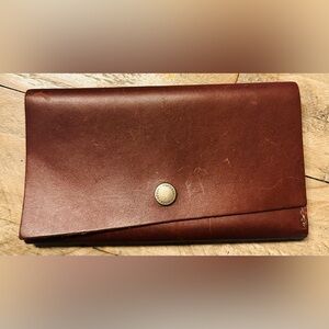 Brown Portland leather envelop wallet